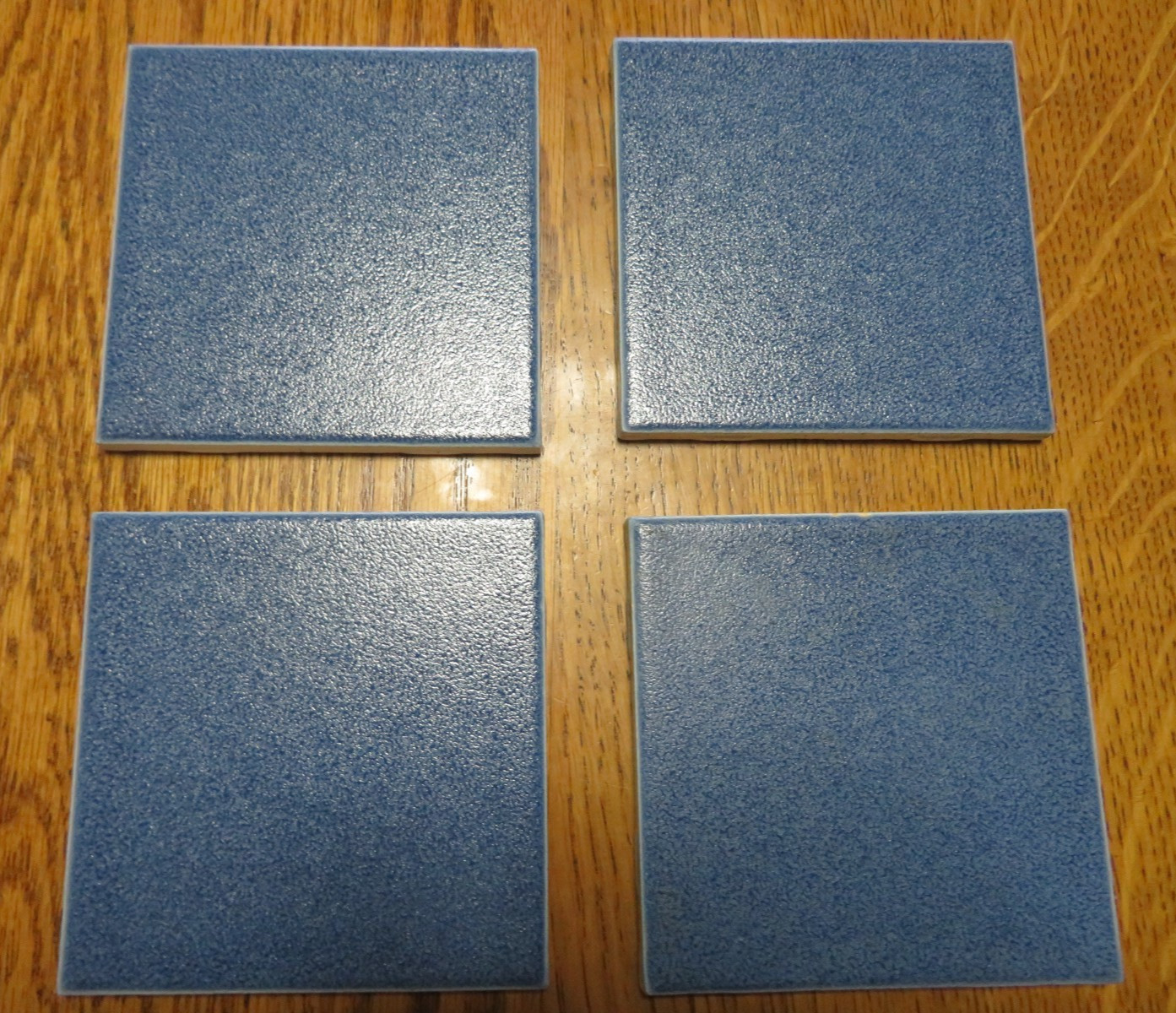 4 pcs American Olean Vintage New Crystalline Cobalt Square Ceramic Tile 4.25″