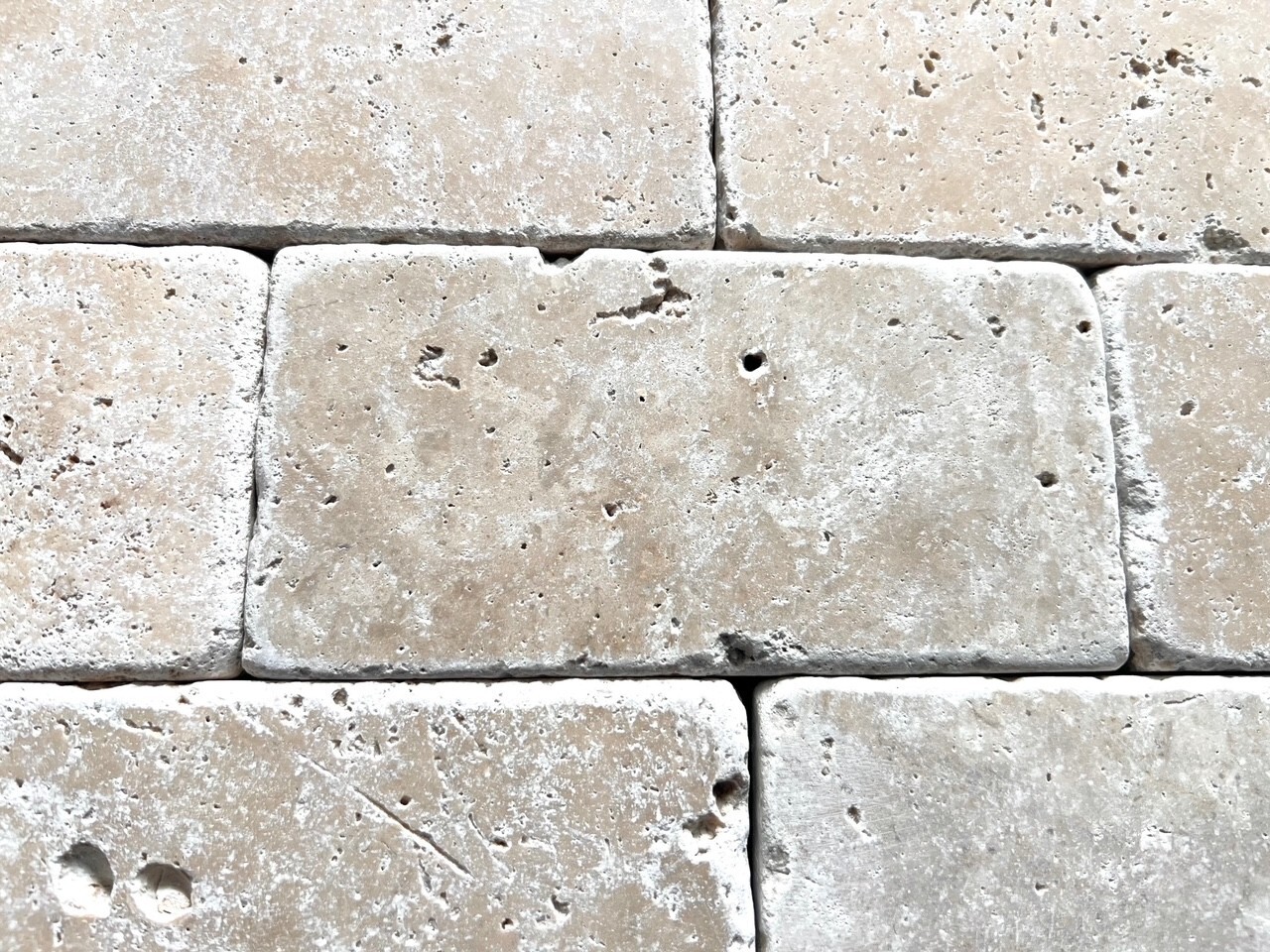 Ivory Medium 3×6 Tumbled Travertine Tile Floor Kitchen Backsplash (1 PIECE)