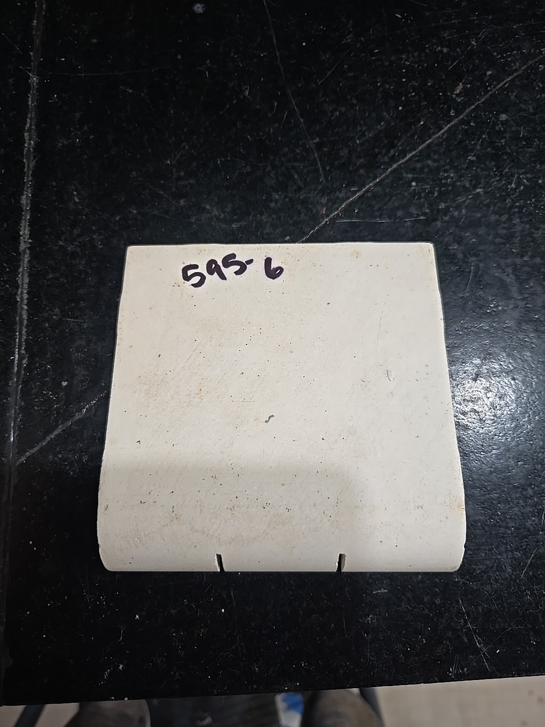 Vintage American Olean Crystalline Sage Green 4 1/4″ Cove Base Scored NOS Tile