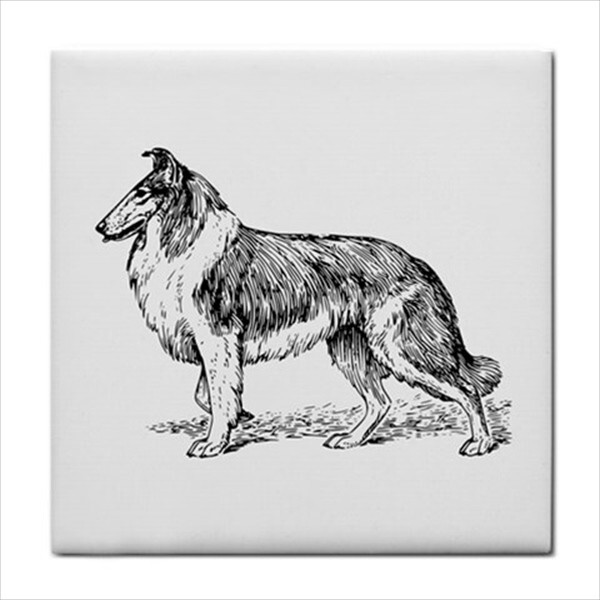 Dogs Ceramic Tile Set Of 16 Backsplash 4.25″ Tiles Home Decor Dog Breed Art