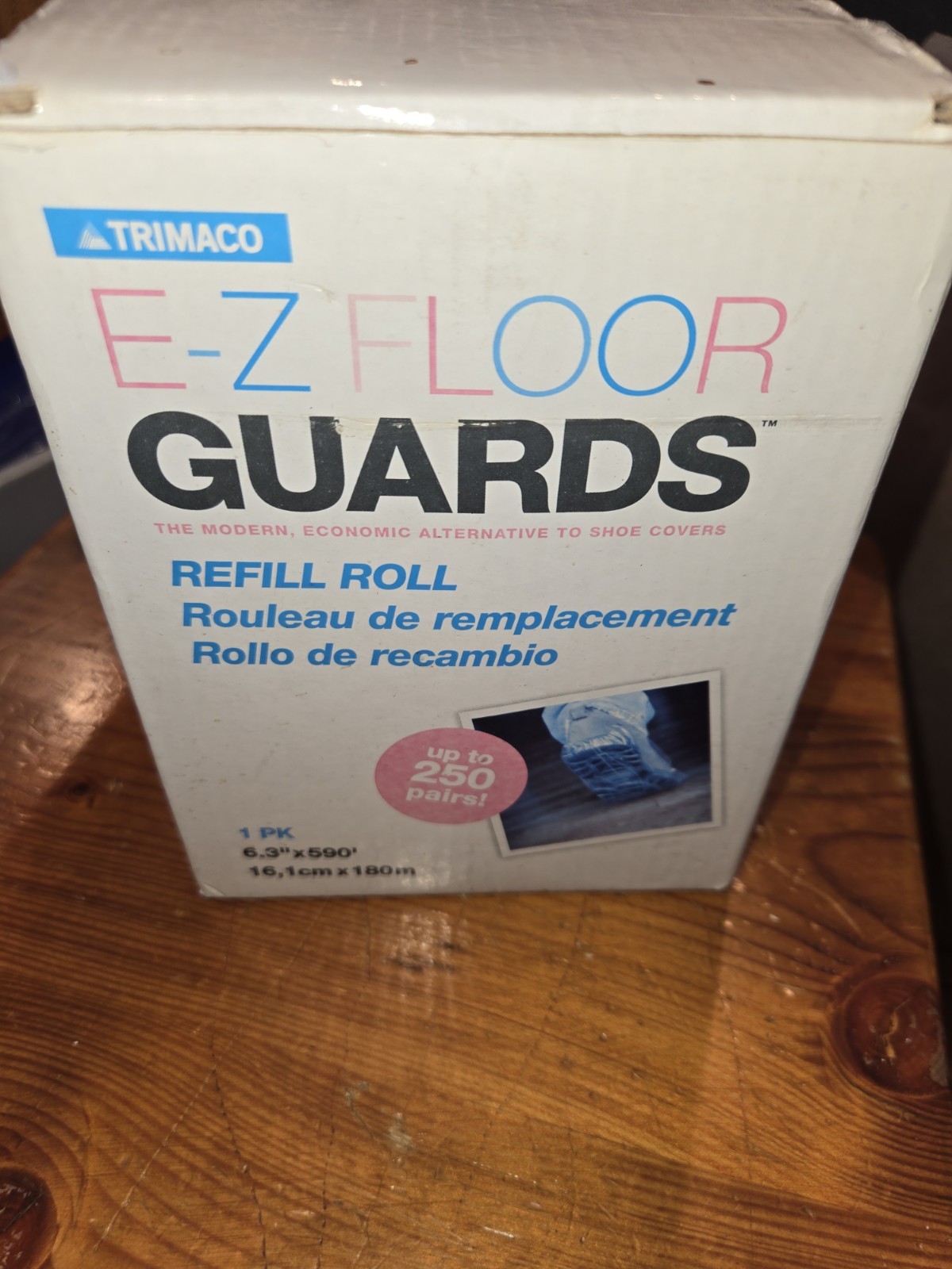 Trimaco E-Z Floor Guards #54716 Refill Film Roll Shoe Covers 250 Pairs