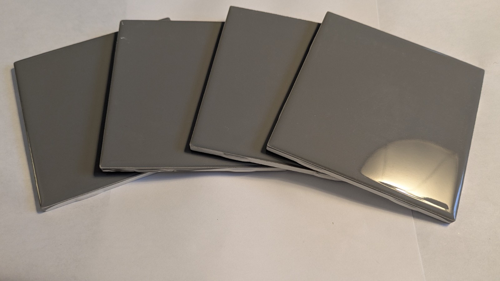 1 Daltile 4-1/4″ Glossy Tile Suede Gray Ceramic 0182 New