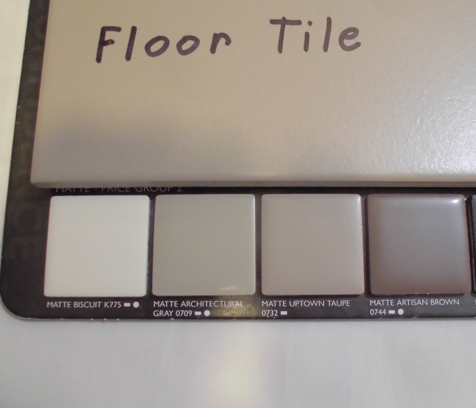 1 pc. *Gray – Taupe* Daltile Ceramic Floor Tile 8″ X 8″ actual size 7-13/16″