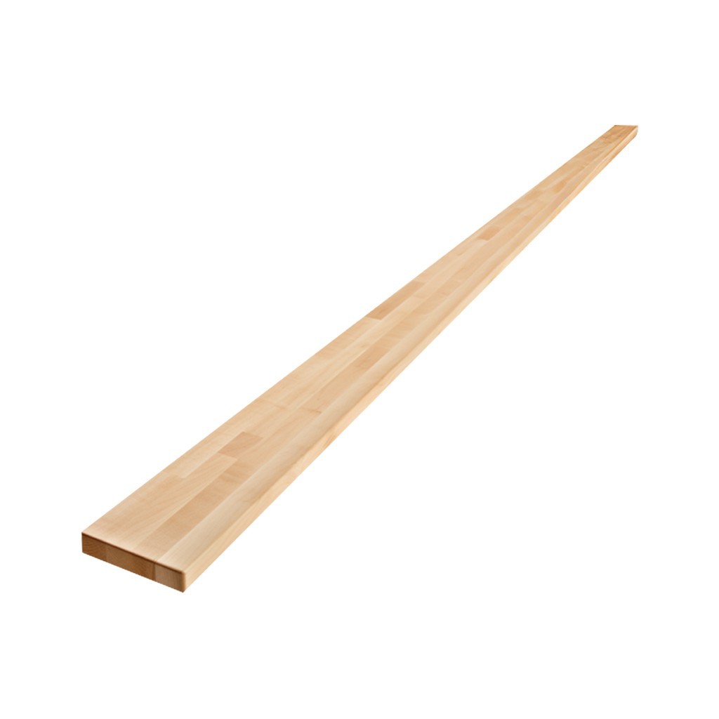 Maple Wood Backsplash, 25x4x3/4 inches, USA-Grown Solid Hardwood