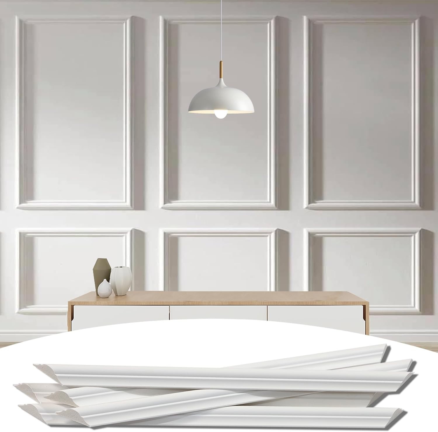 *PACK of 2* Pre-Made Accent Panel Wall Molding Kit w/ 6x Frame (48 pc, 12 frame)