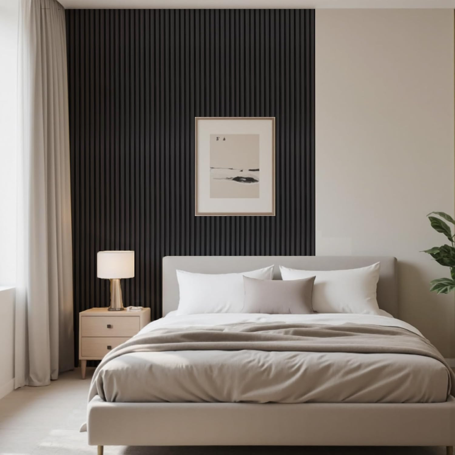 WPC Slat Wall Paneling, 8-Pack Water – Proof 3D Wall Panels, Accent Slat Wall Pa