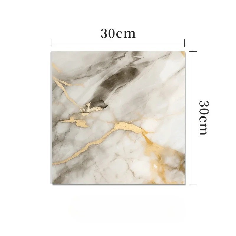 10Pcs Peel and Stick Marble Floor Wall Panels 23.6″x11.8″ PVC Tiles Sticker US