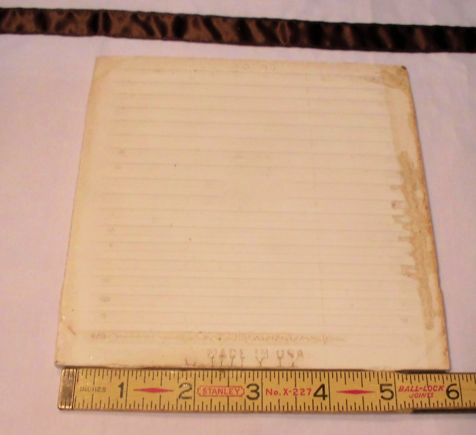 1 pc. 6″ Ceramic Tile Crystalline *Heather -Off White* by American Olean; NOS