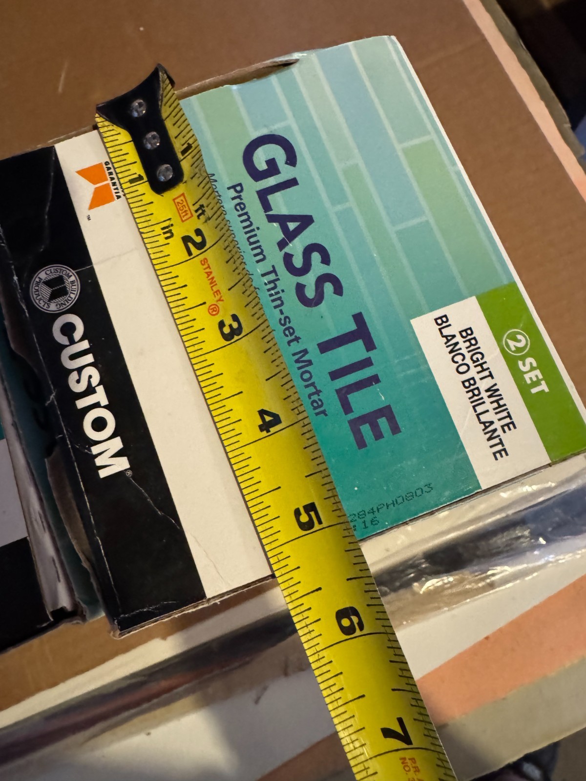 x2 Custom Building Products Glass Tile 7 lb. Bright White Premium Thinset Mortar