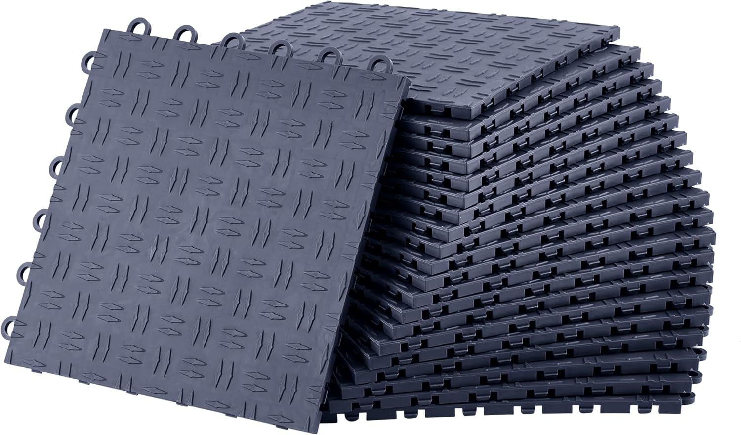 50 Pack Garage Floor Tiles Interlocking 12×12 in Garage Flooring Tiles Gray