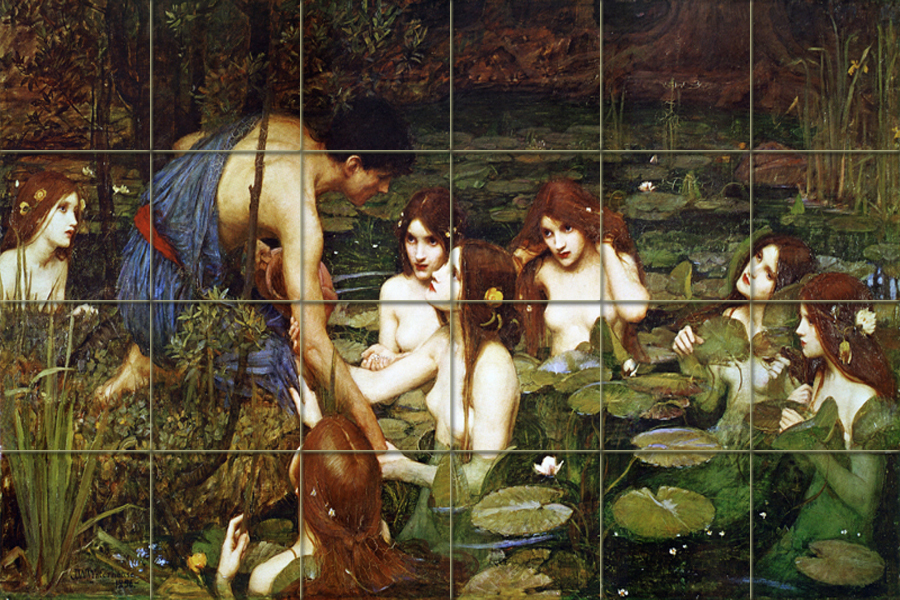 Waterhouse Art Mural Ceramic Backsplash Bath Home Decor Tile #404