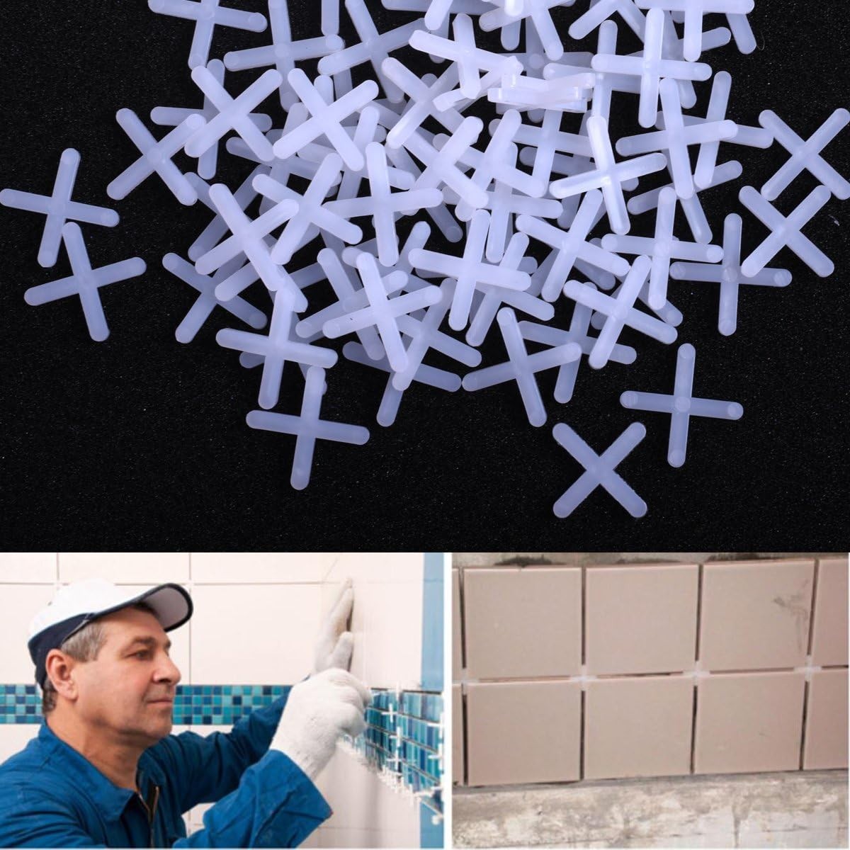 Durable 1/8 Inch Tile Spacers – 500 Count White Plastic for Wall & Floor Tiles