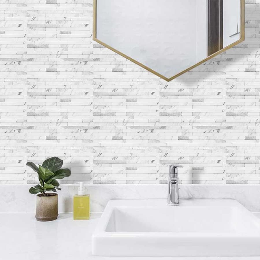Realistic Faux Stone PVC Wall Tiles – Easy Peel & Stick Installation, 20 Sheets