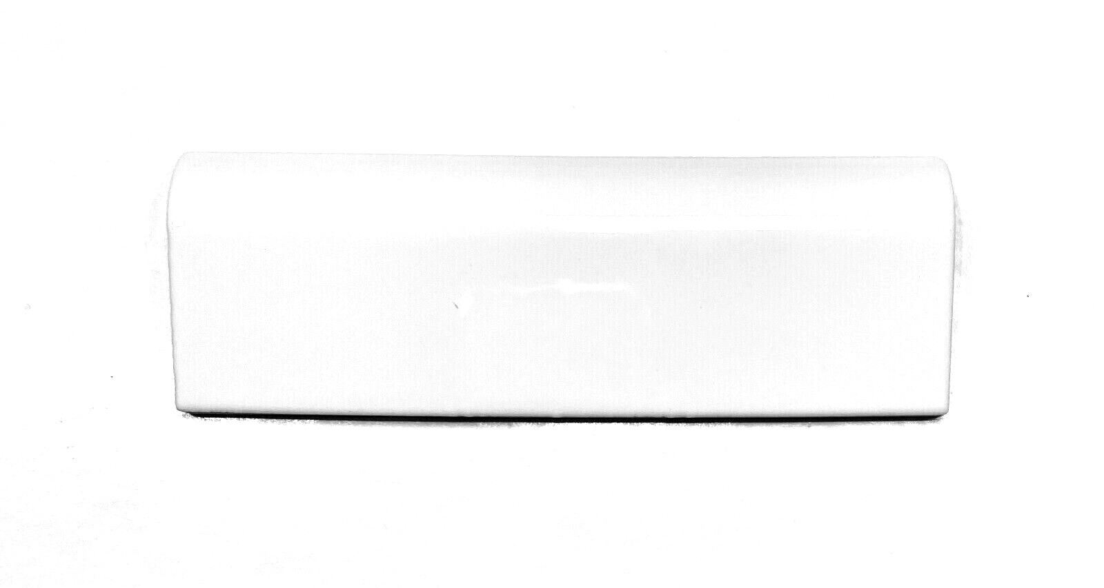 2×6 White Glossy Ceramic Tile Sanitary MudCap Wall Trim