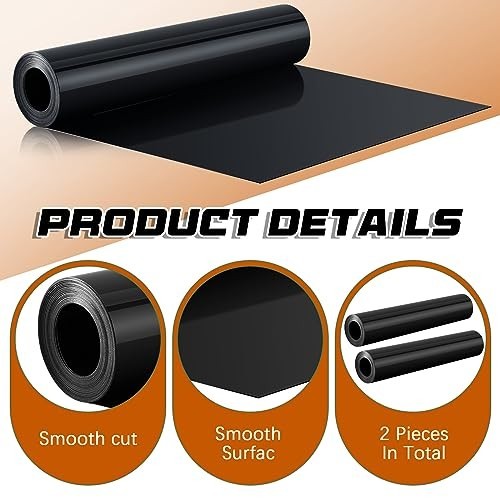 2 Rolls Black Under Deck Drainage System 12ft x 19.69in Waterproof Membrane