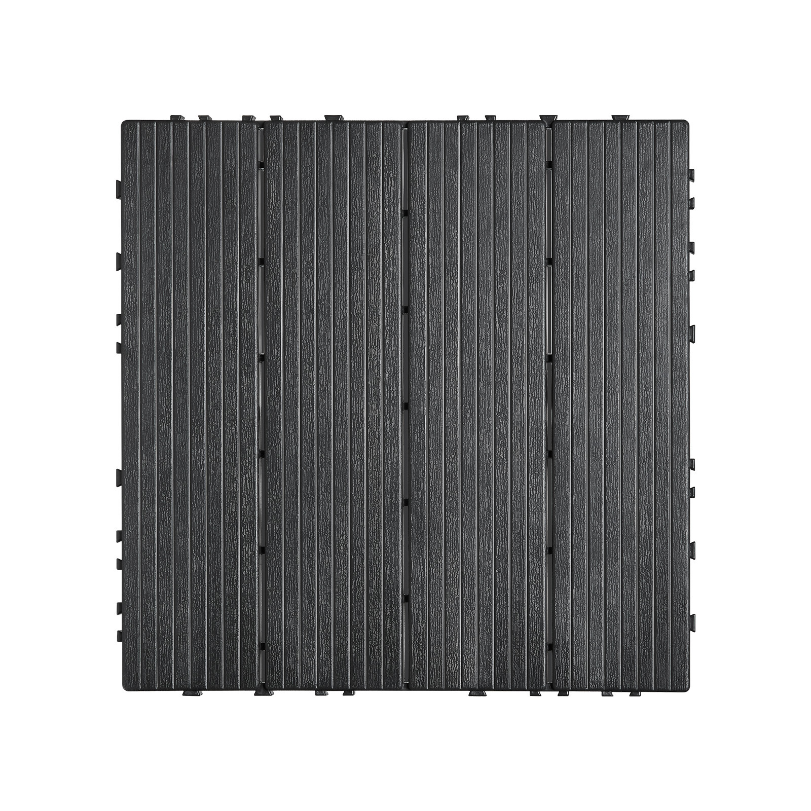 VEVOR Interlocking Deck Tiles 54 Pack 12″x12″ Plastic for Porch Dark Grey