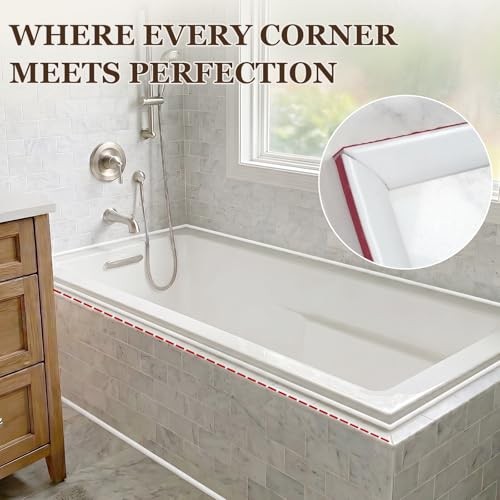 Flexible Quarter Round Molding (13 Ft / 156 Inch) – Waterproof Self 157in white