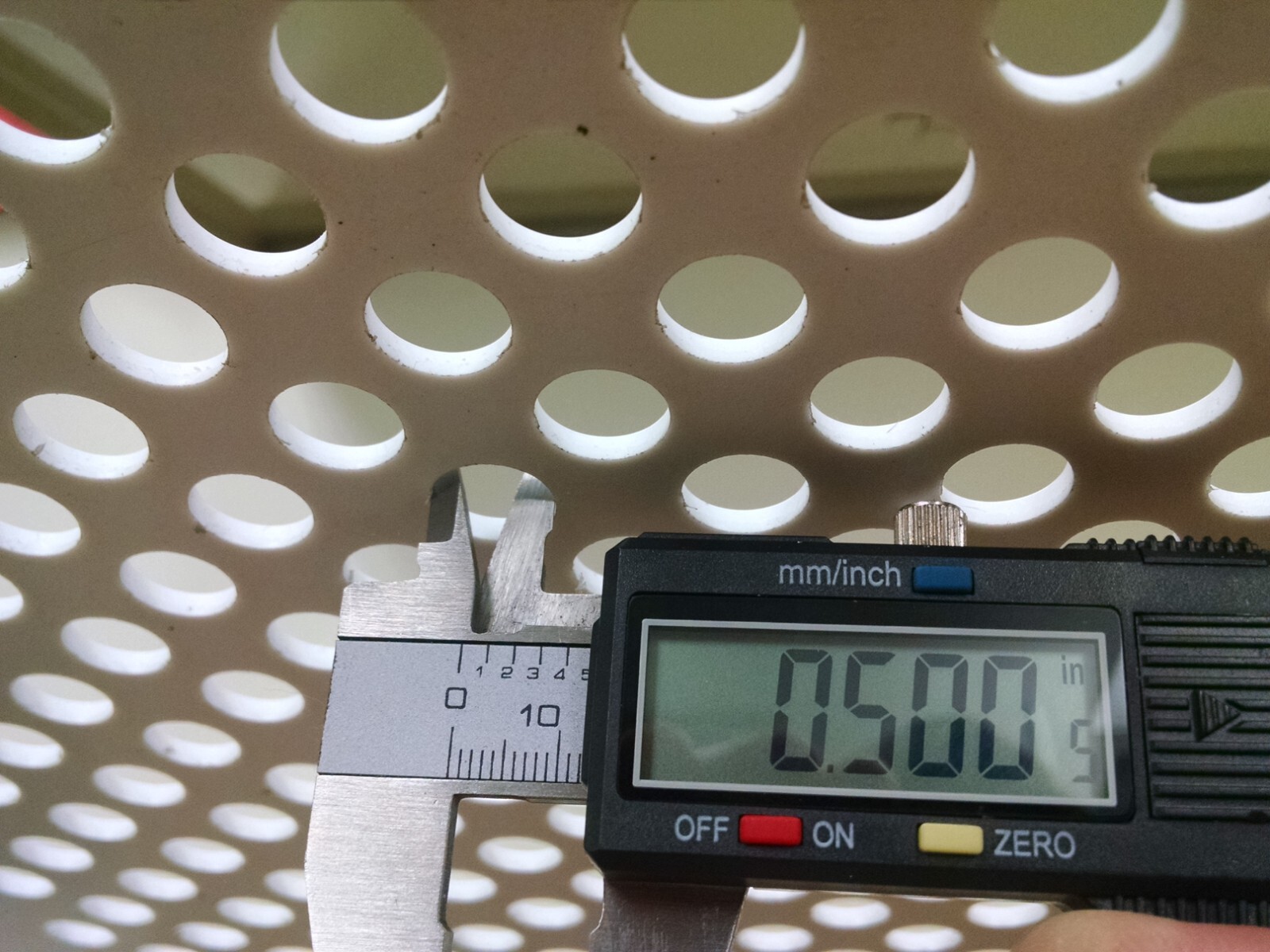 2’x2′ White Plastic Perforated Ceiling Tile with 1/2″ holes-2pack