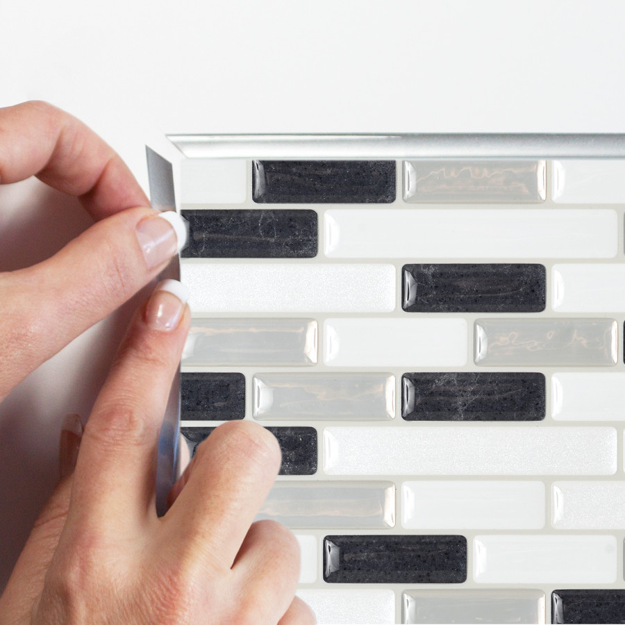Smart Tiles SmartEdge Brillo Peel and Stick Finishing Edge Backsplash Border