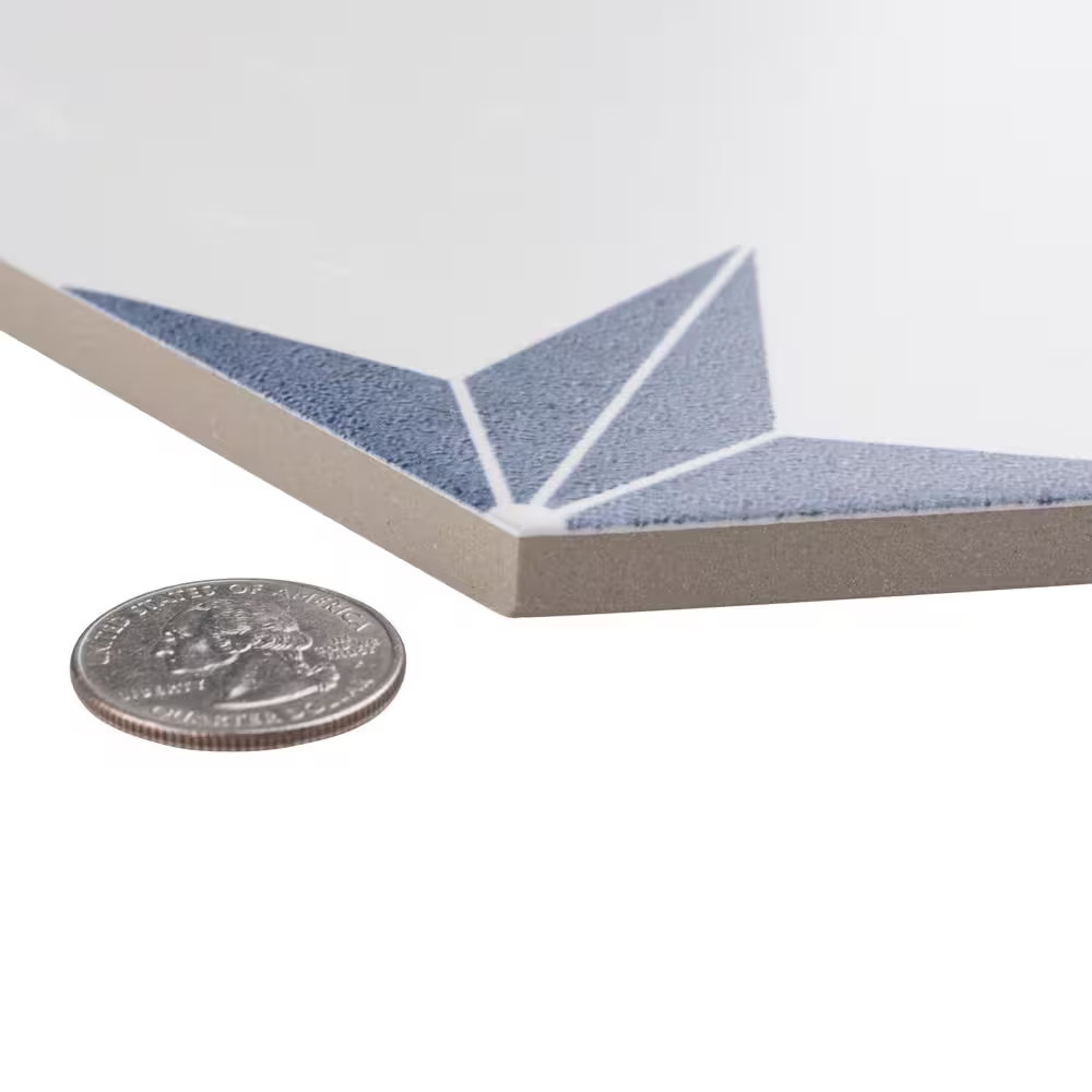 Stella Hex Azul 8-5/8 In. X 9-7/8 In. Porcelain Floor and Wall Tile (11.5 Sq. Ft