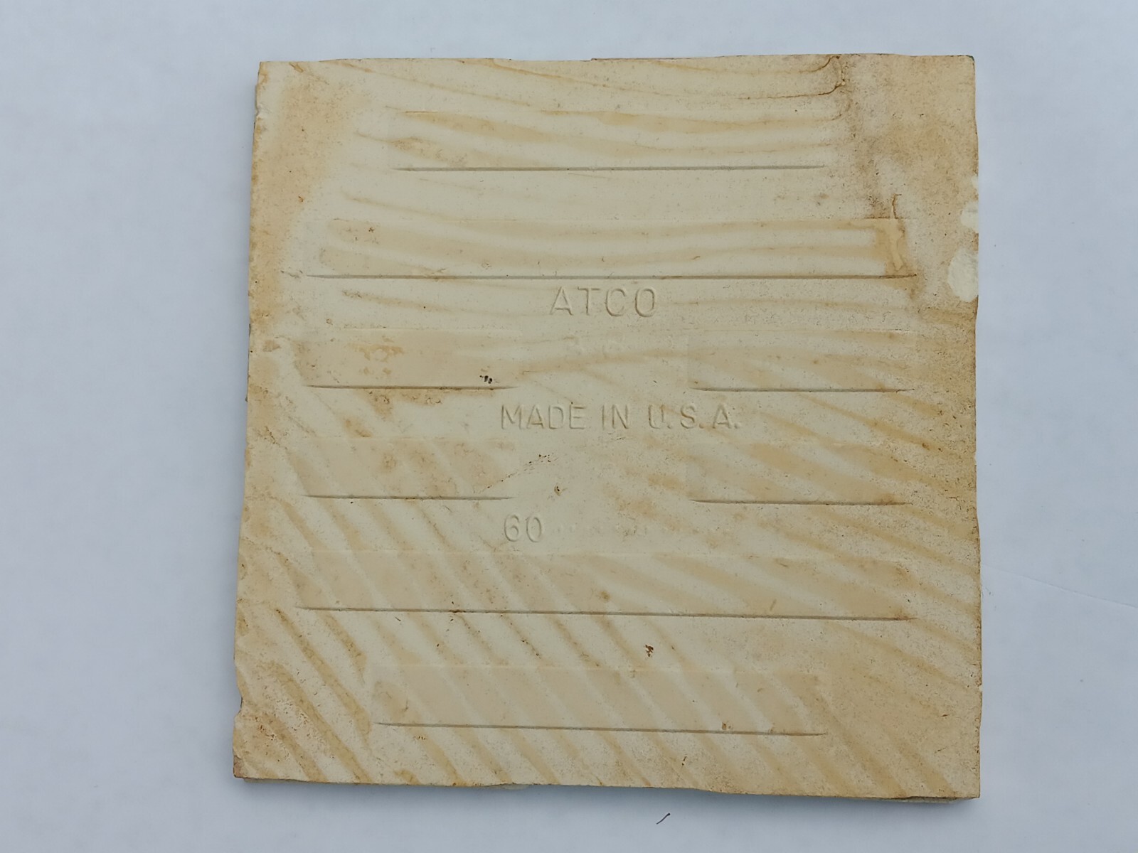 Atco USA 4-3/8″ Sq. Turquoise Speckled Brown 1 Ceramic Wall Tile 50s 60s VTG BR