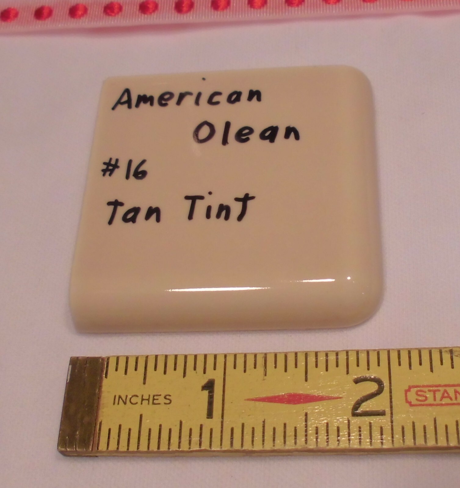 Tan – Lighter Brown: 2″ X 2″ X 5/16″ Ceramic Surface Bullnose Corner Tile: A.O.