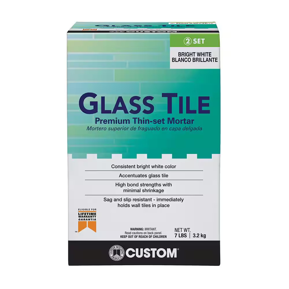 Glass Tile 7 Lb. White Premium Thinset Mortar