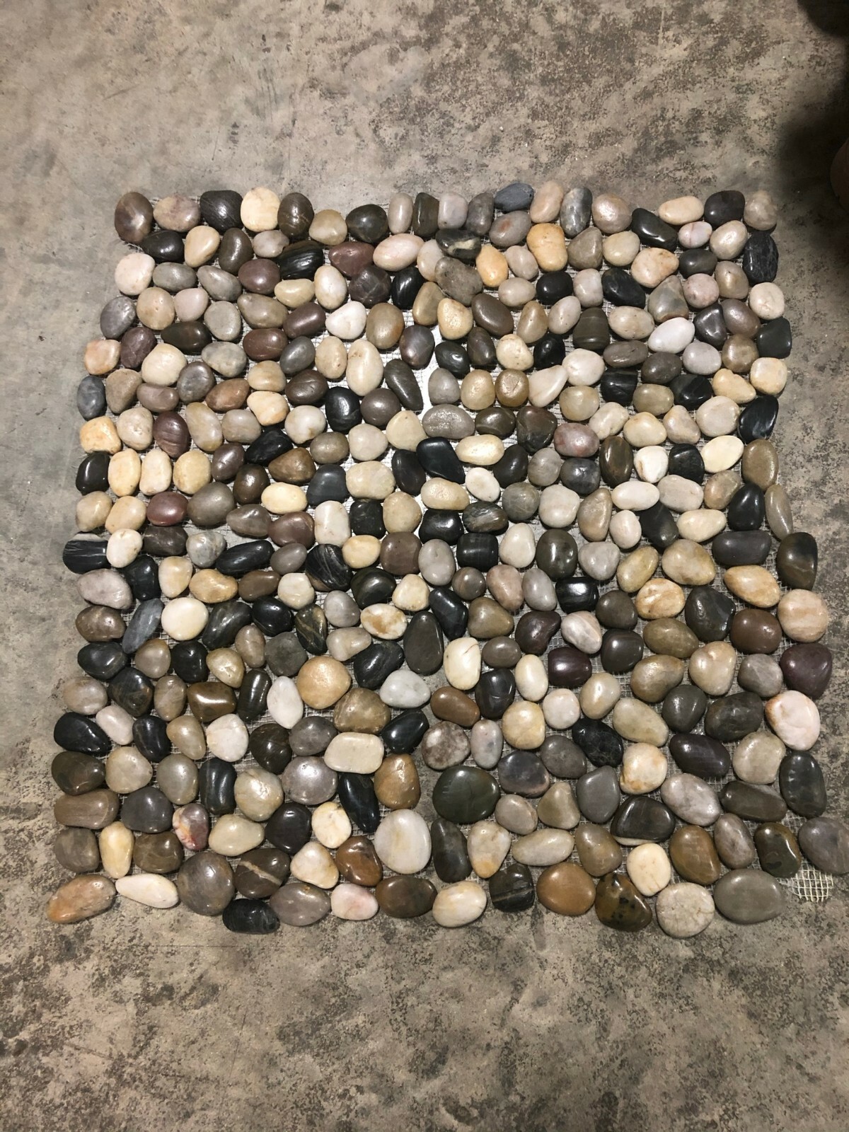 12×12 Tile Mixed Colors Pebble Shower Remodel Stone About 3×3 SAMPLE PIECE TS-14