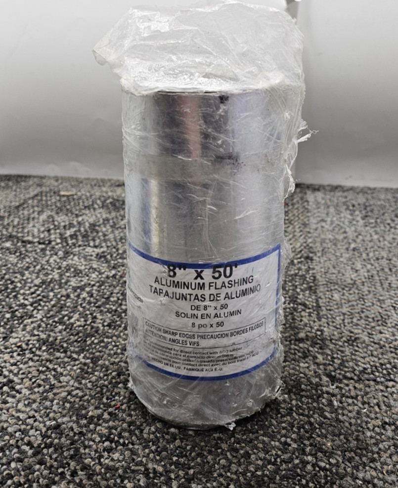 Amerimax 68008 8 inch x 50 ft. Aluminum Roll Valley Flashing Mill Finish