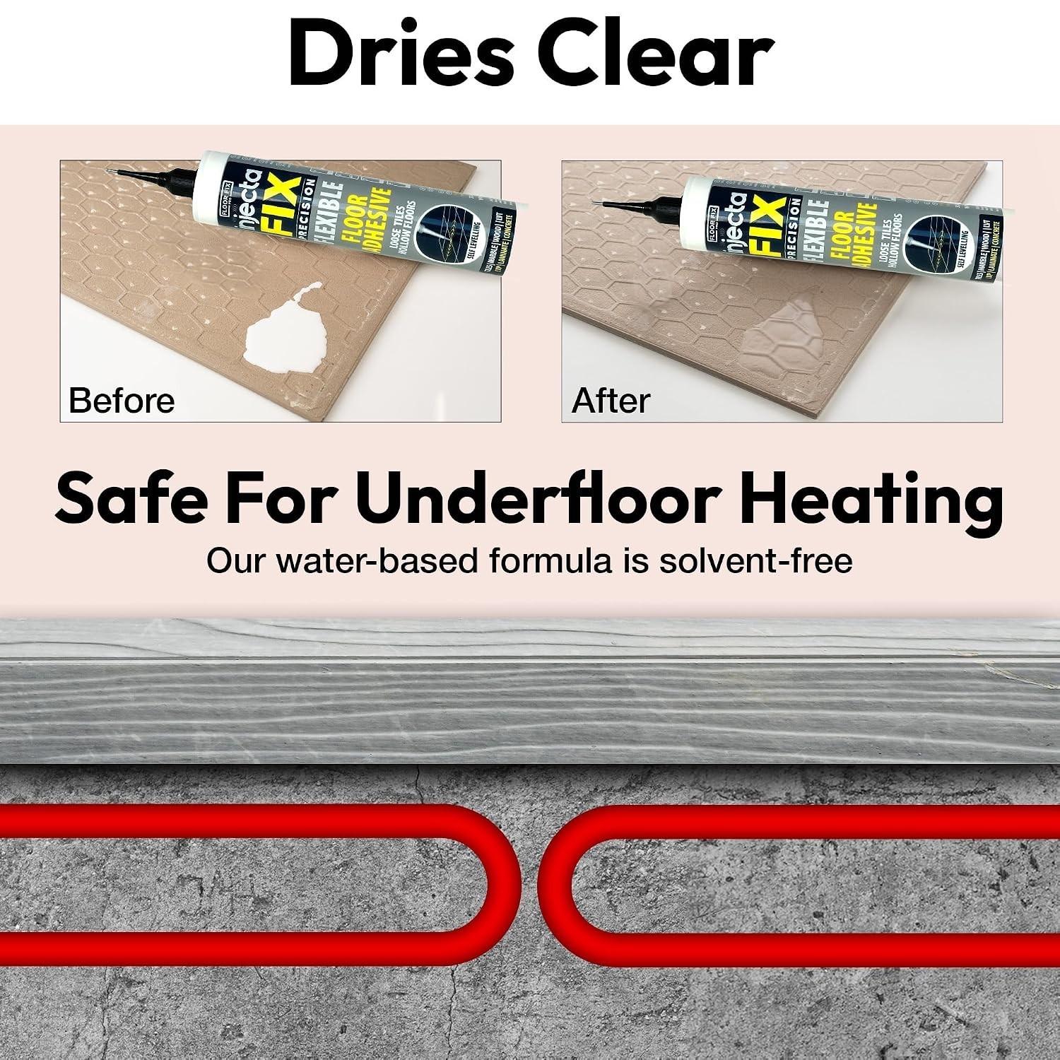 Strong and Water-Resistant Tile Repair Kit with Stainless Steel Tip – 10.1 fl oz
