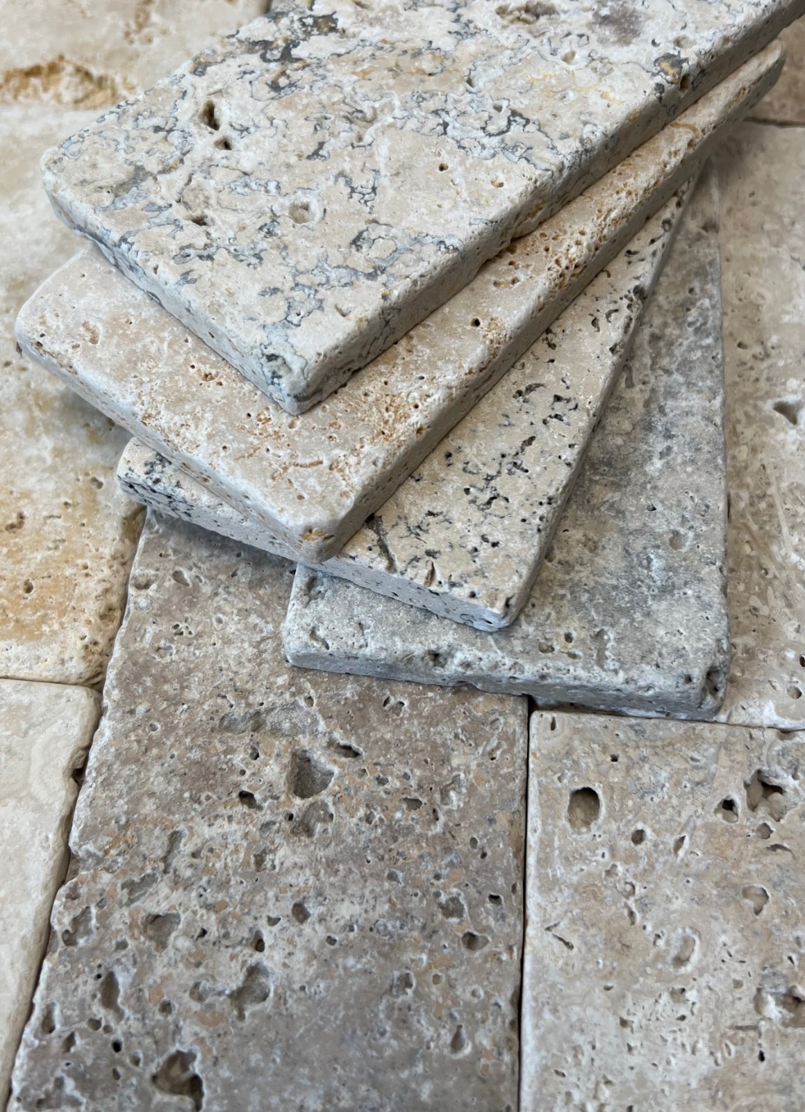 Antico Rustic Mix 3×6 Tumbled Aged Travertine Tile Floor Wall (Sold per SF) Bath