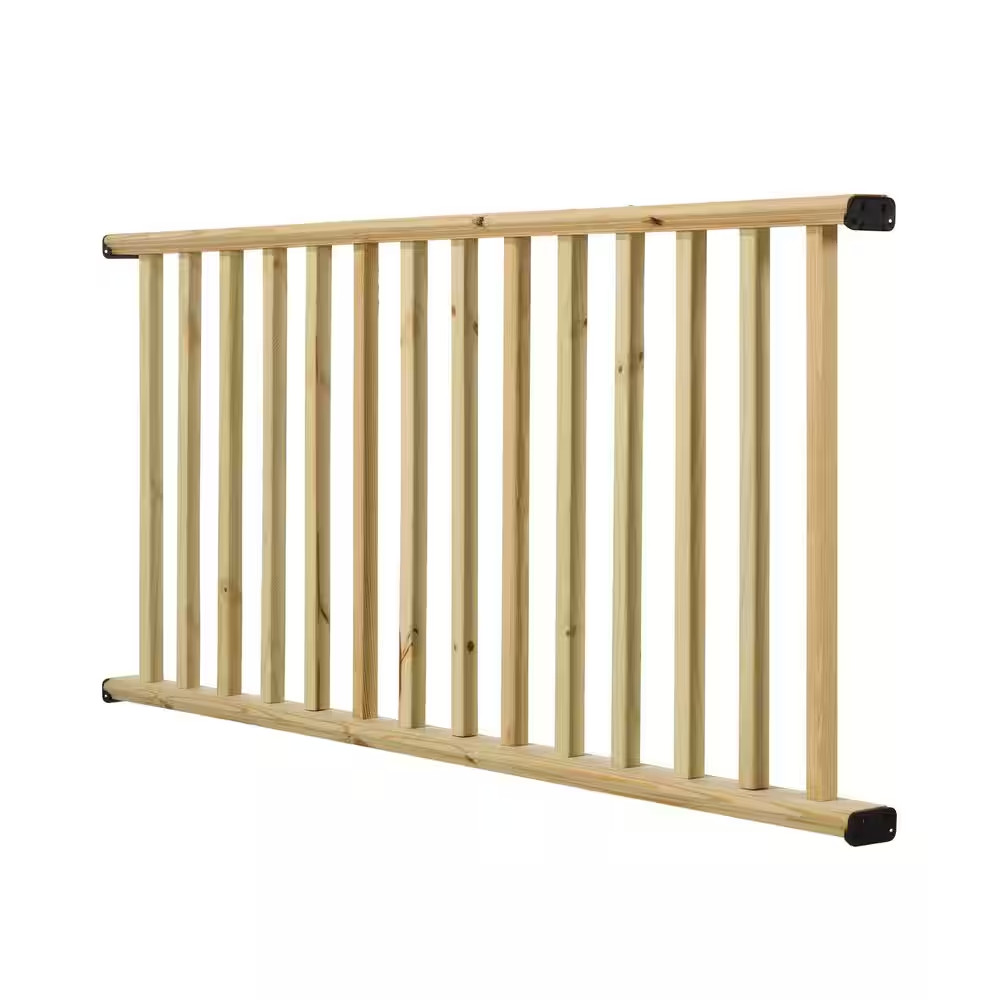 36 In. H X 72 In. W Pressure-Treated Southern Yellow Pine Routed Wood Deck Horiz