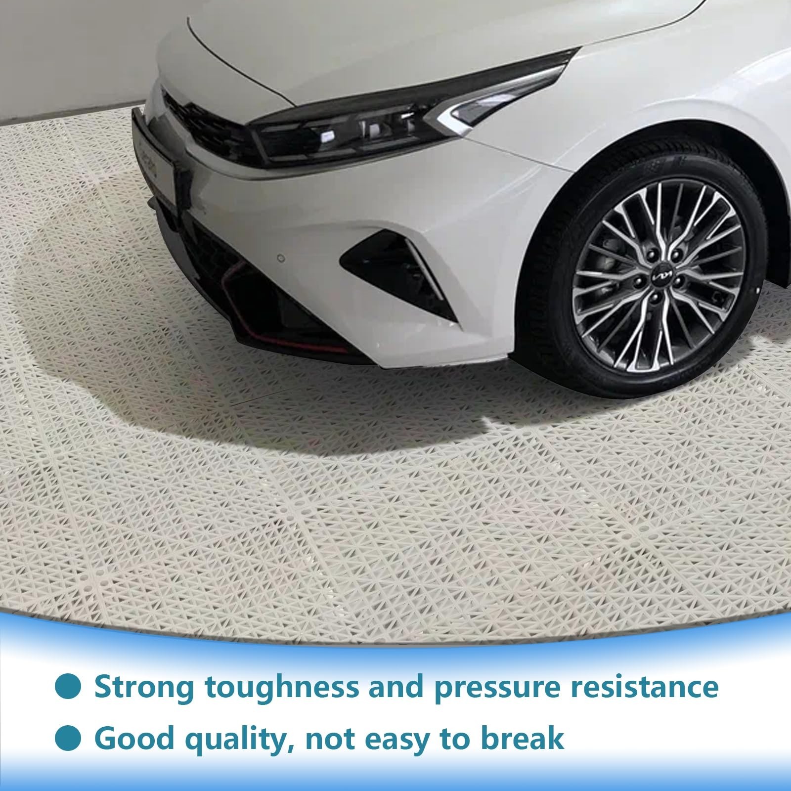 50 Pack Non-Slip Interlocking Drainage Floor Tiles 12″x12″ for Bathroom, Patio,