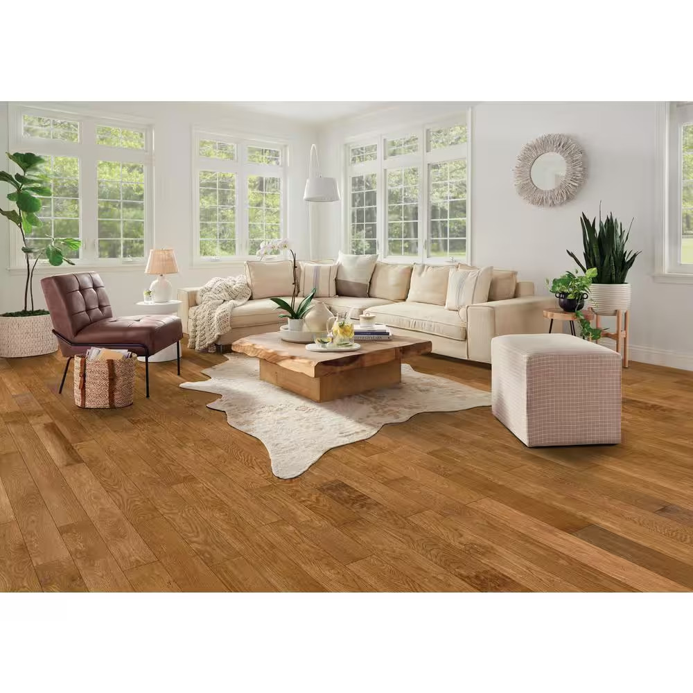 American Vintage Prairie Oak 3/4 In. T X 5 In. W Scraped Solid Hardwood Flooring