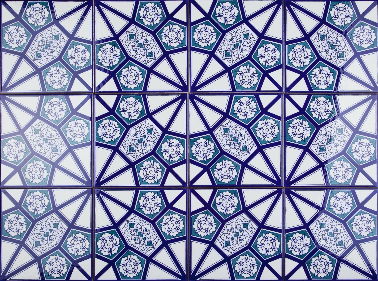 Wall Tiles Bathroom Tiles With Geometric Pattern 20x20cm 12 Pieces – Levent