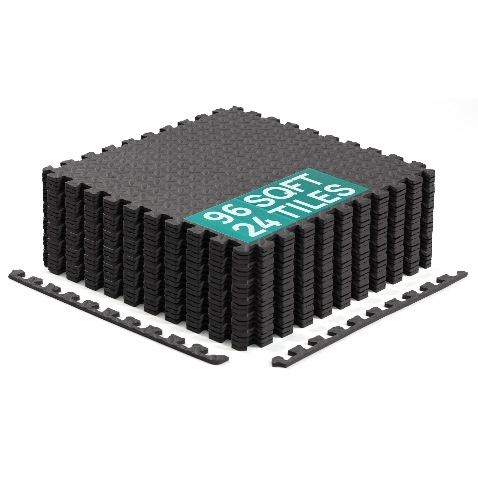 Yes4All EVA Interlocking Foam Floor Tiles 96 SQFT with Border