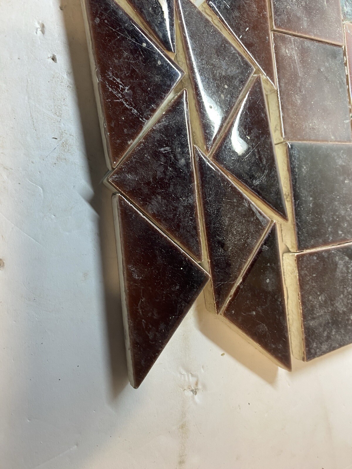 Vintage Lot Of 20 Reclaimed Salvage Wall Tiles Various Sizes And Conditions