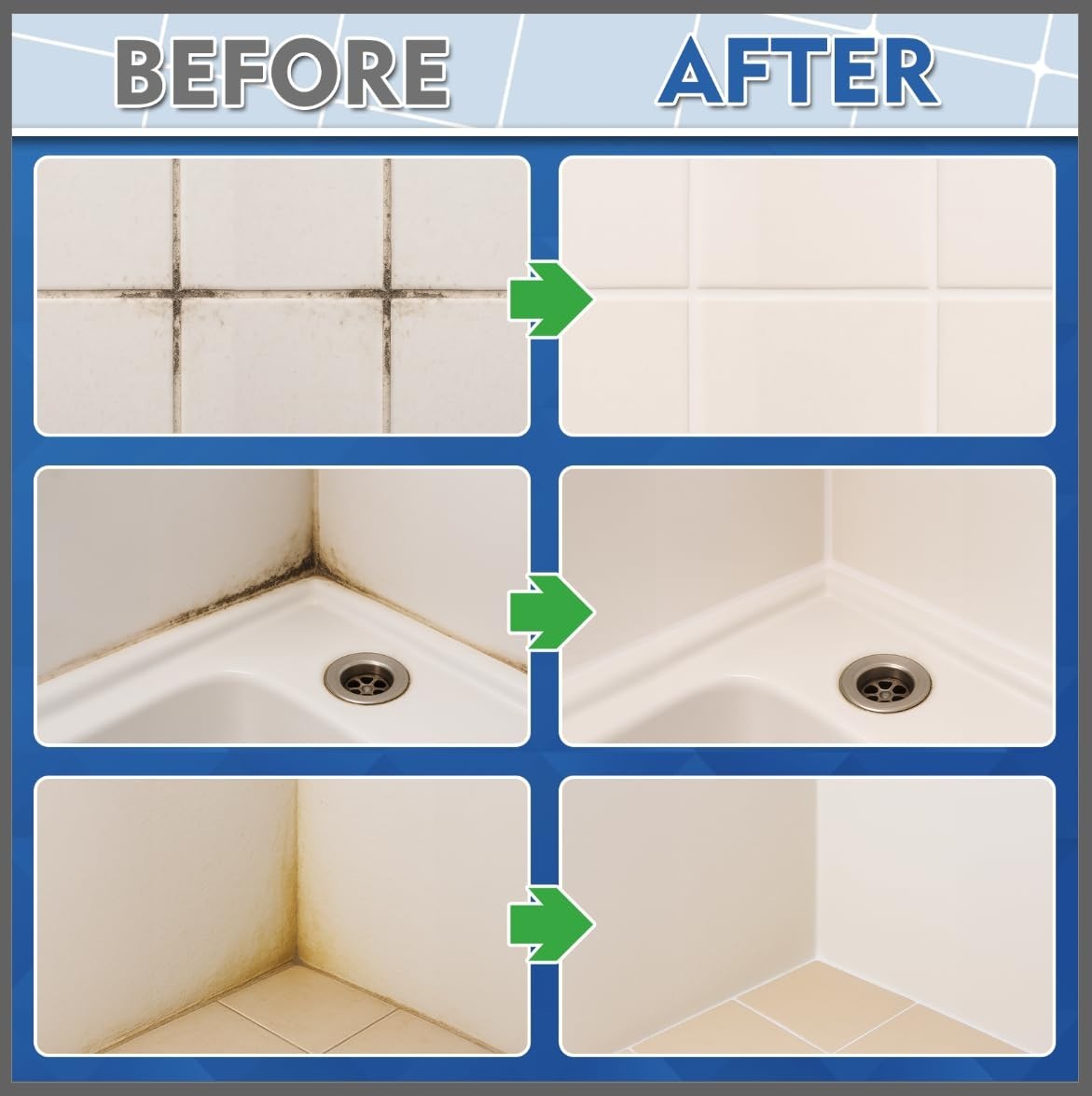 Tile Grout Repair Kit 2 Pack Fast Drying Waterproof Filler for Bathroom Kitch…