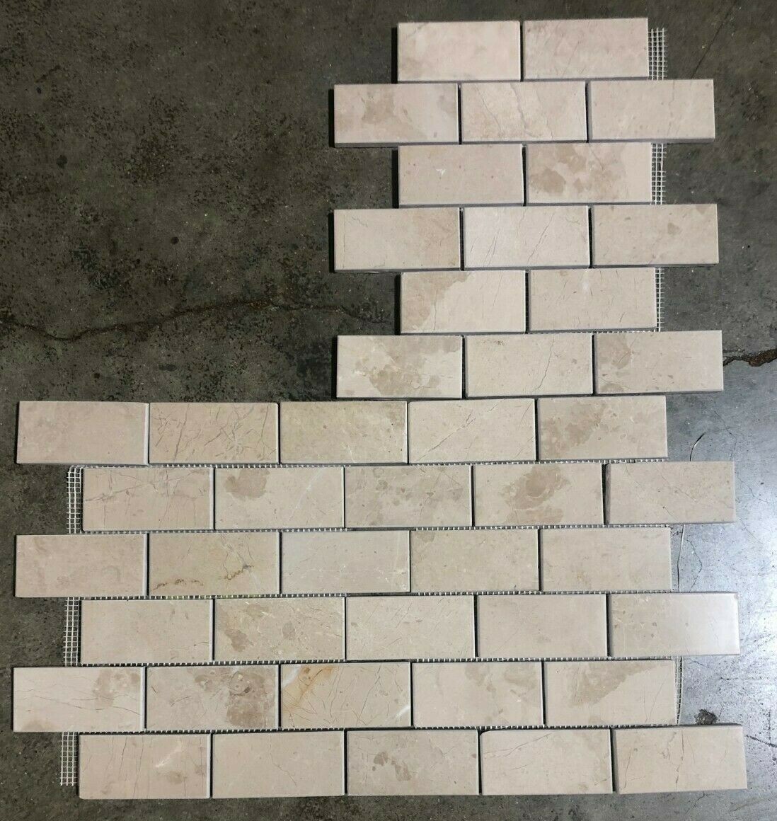 Tile Creamy Marble Subway Remodel Backsplash 2×4 (10 Square Feet) T-45