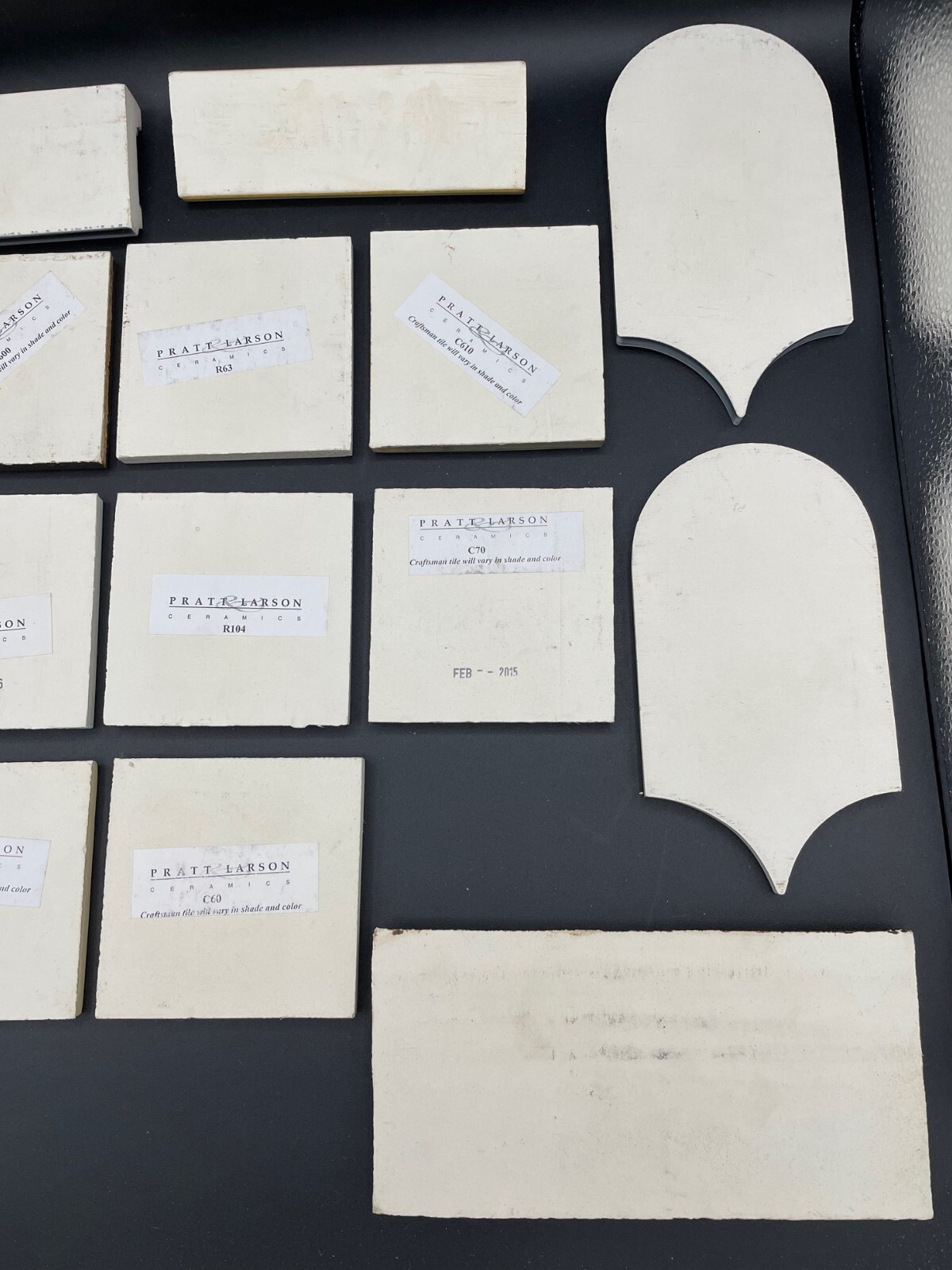 LOT 16 Misc Pratt + Larson Ceramic Tiles – Square, Border, Elongated Fan, Etc.