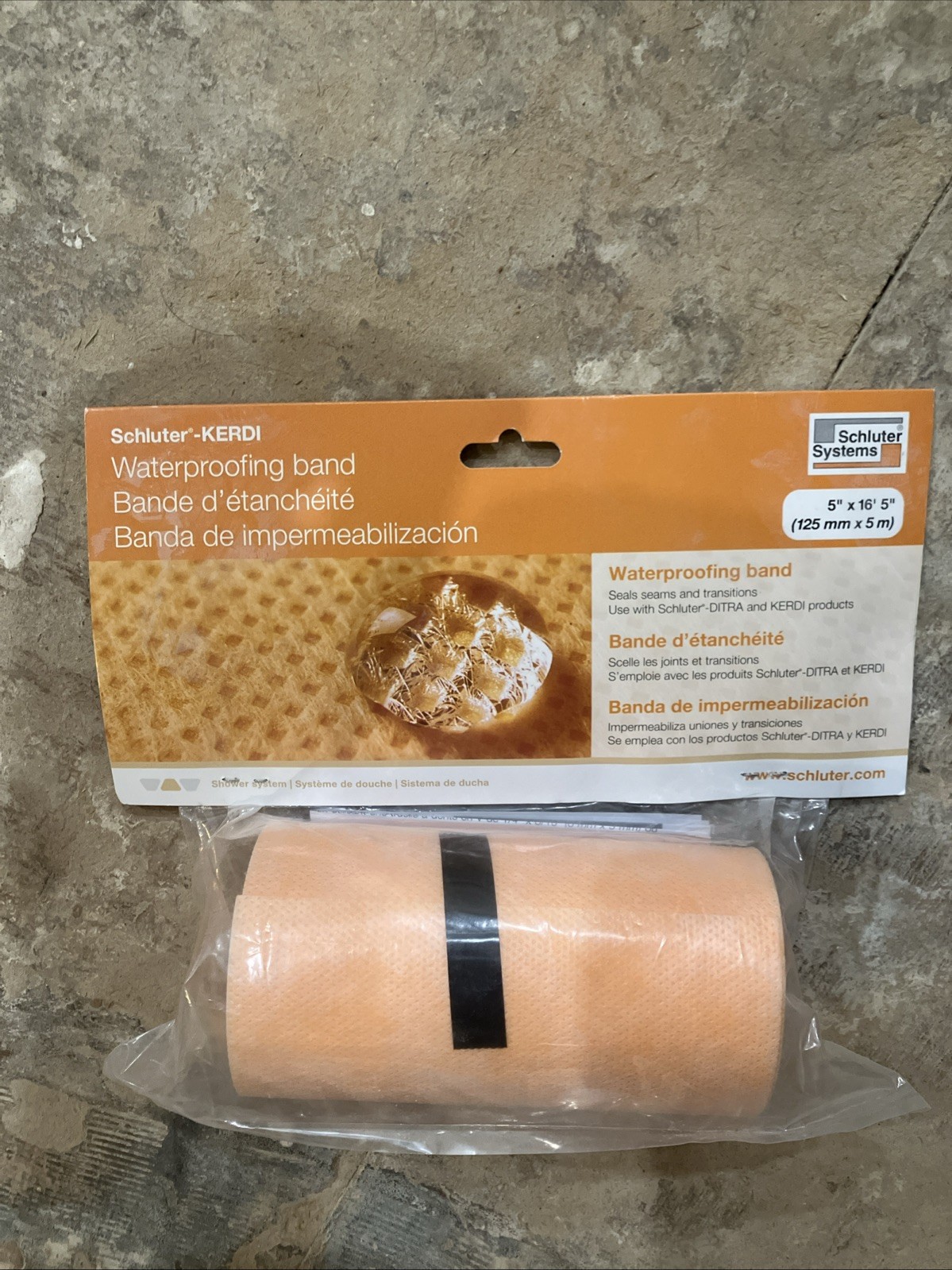 Schluter KERDI Waterproofing Band 5″ x 16’5″ (125 mm x 5 mm)
