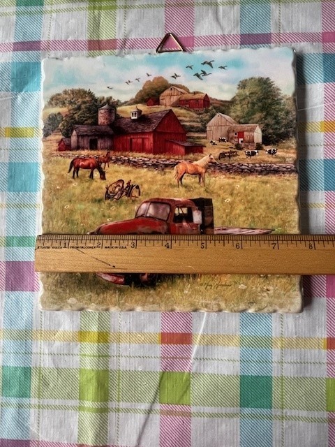 Brand New 7.5″ X 7.5″ Tile of Summer Afternoon On The Farm