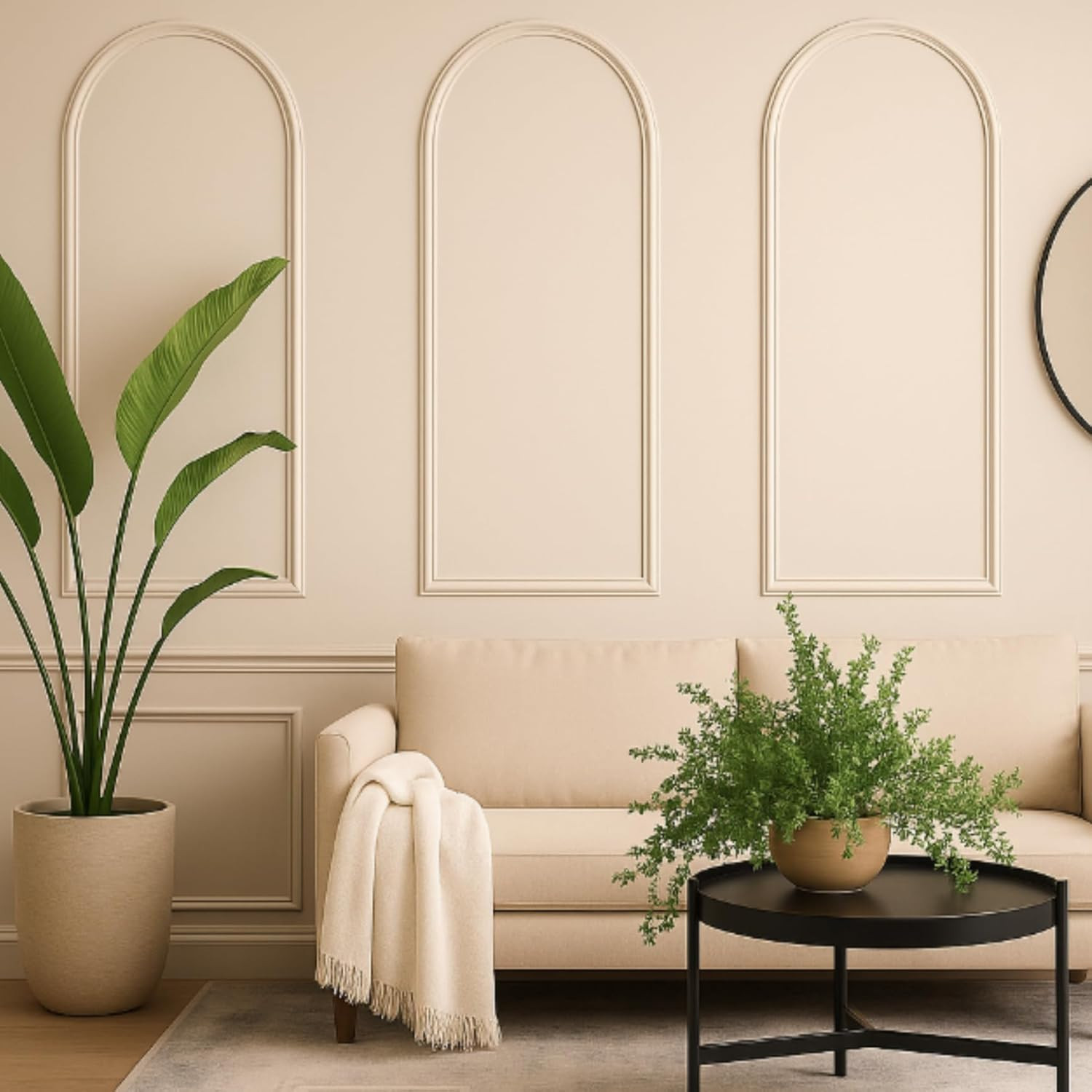 Peel and Stick Arch Wall Molding Kit – 3 Set Classic Wainscoting Decor