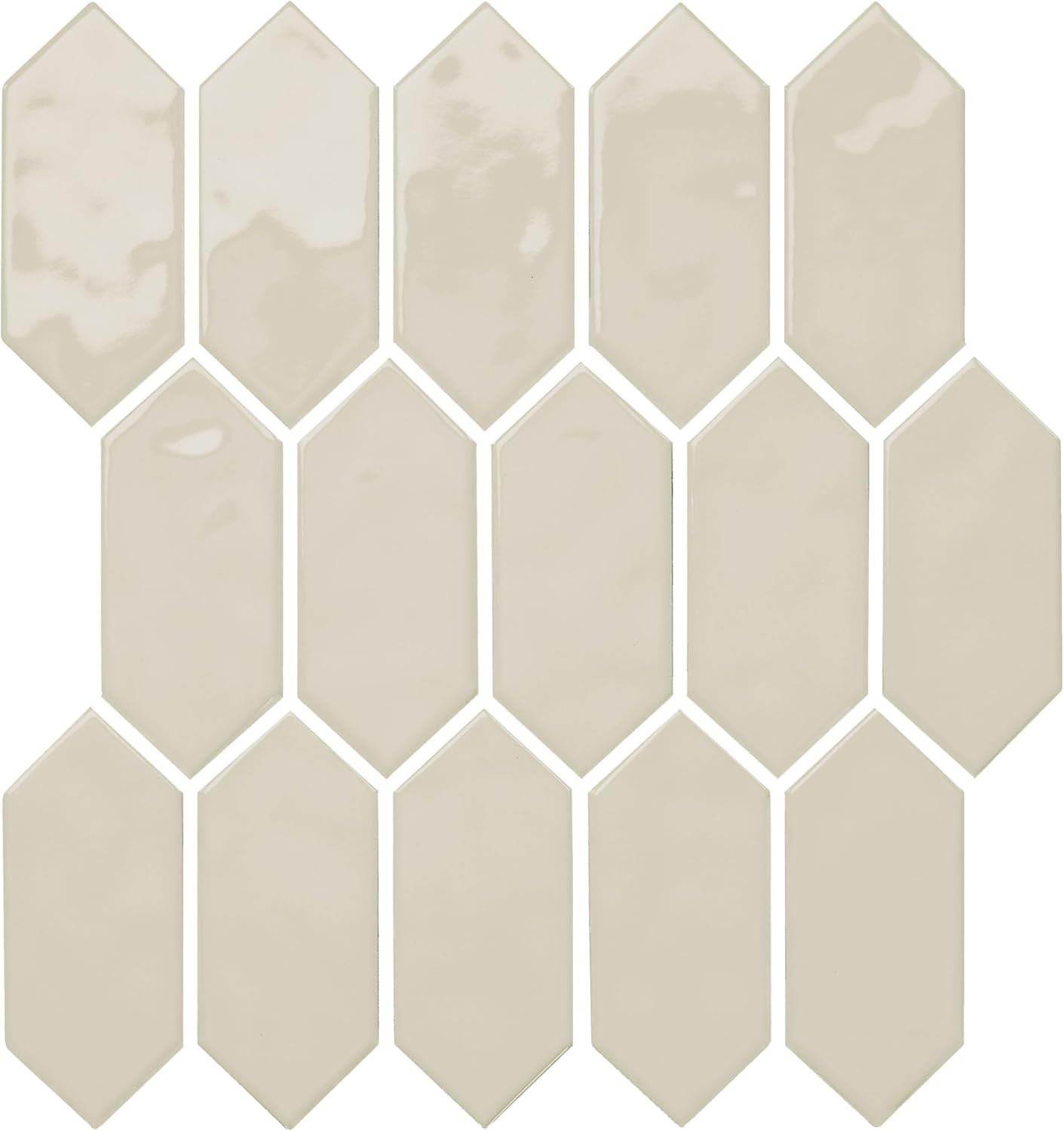 Glossy Olympus 2″x5″ Ceramic Picket Mosaic Tiles – 12 PC per Carton