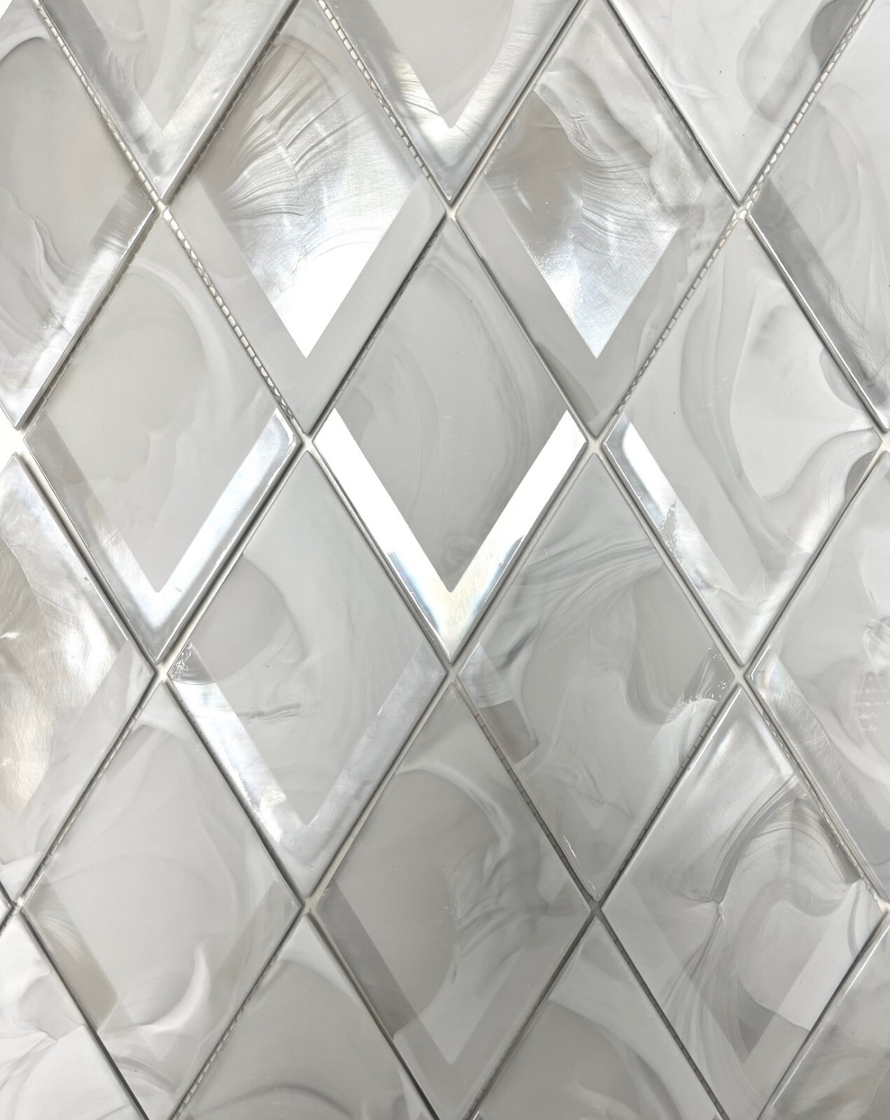 Diamond Spiral Galaxy 9.5x12x0.25 Iridescent Glass Tile Backsplash (Pack of 5)