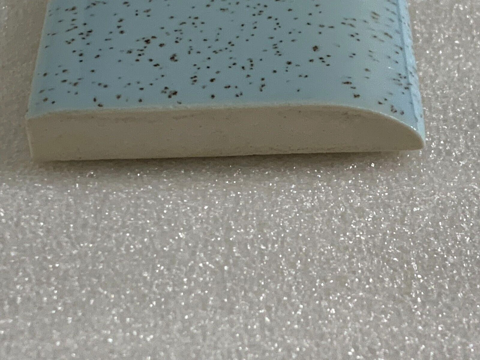 Vintage Stylon ceramic Stardust Blue 2″ x 6″ Flat Surface Bullnose Gloss *2*pcs