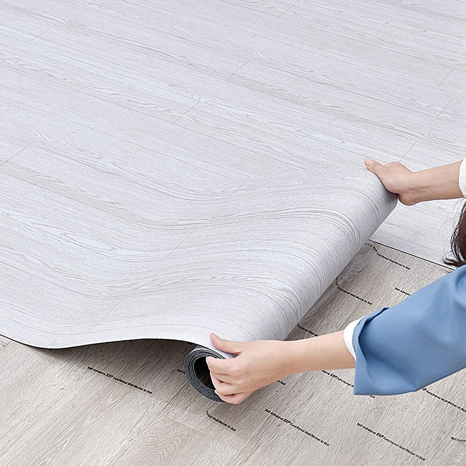15.7 Wide Vinyl Flooring Roll 12.86 Sq.ft -FOGZUVR Peel and Stick Floor Tiles…