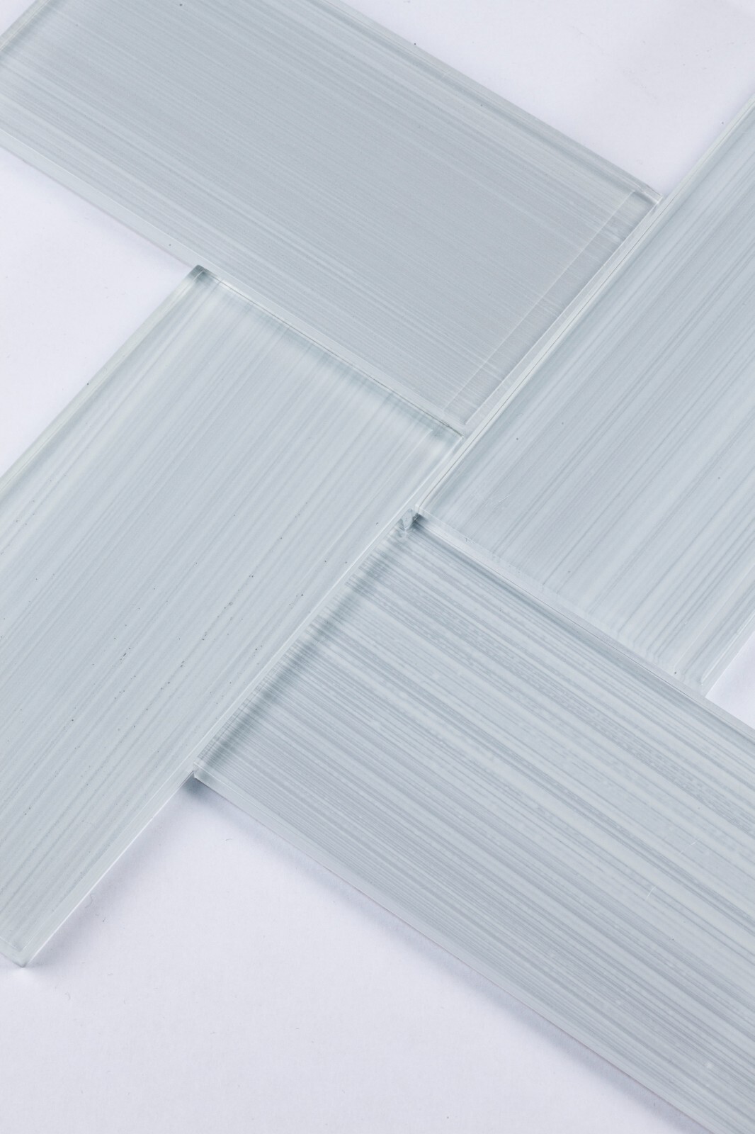 3×6 White Bamboo Subway Tile, 8 mm thick, Glass Tile, Backsplash, Bathroom Tile