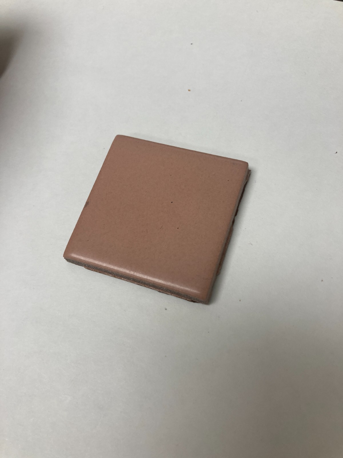 2×2 Tile Matte Pale Peach Meshed Wall Remodel Ceramic C#694-655 Sample