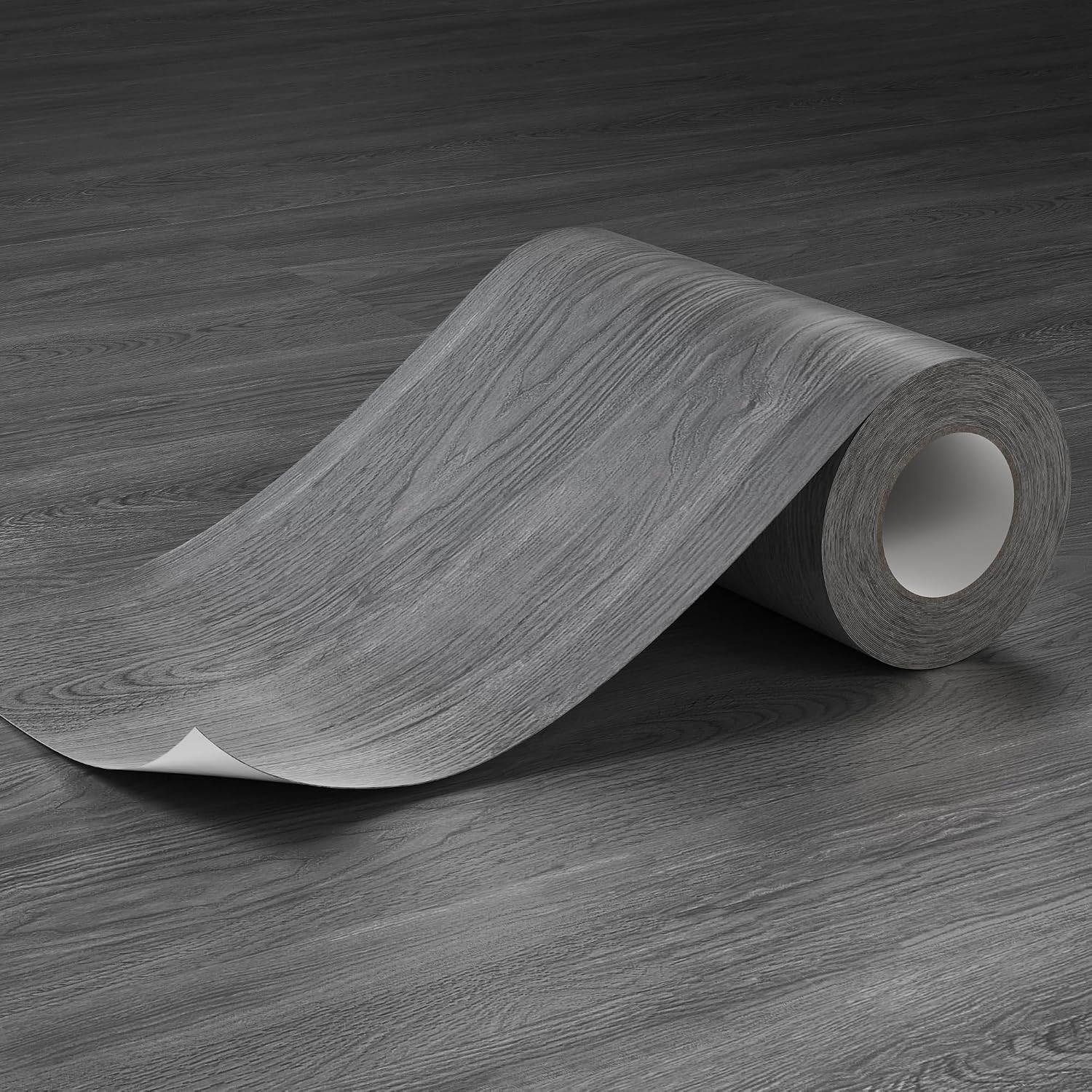 Peel and Stick Floor Tile 11.8” X 590” Vinyl Flooring Roll Cover 48.4 Sq.Ft. Wat
